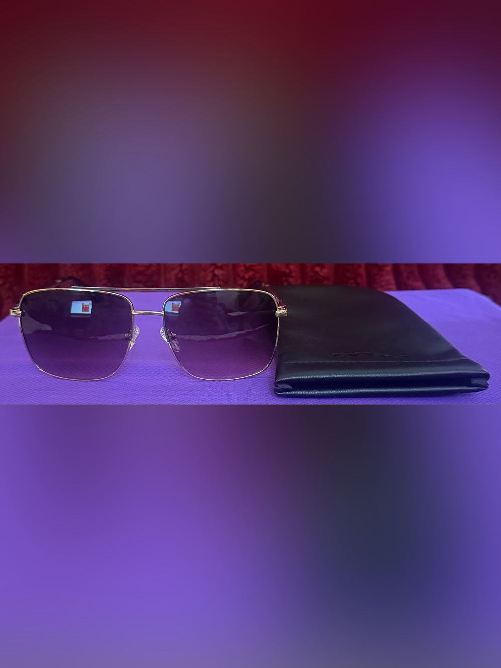 🕶️ Quay Australia Gold Frame Sunglasses with Purple Gradient Lenses